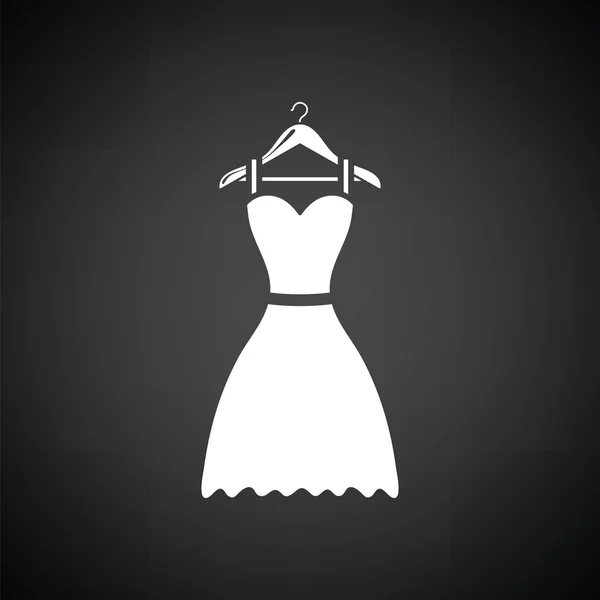 Elegante jurk op het pictogram van de schouders — Stockvector