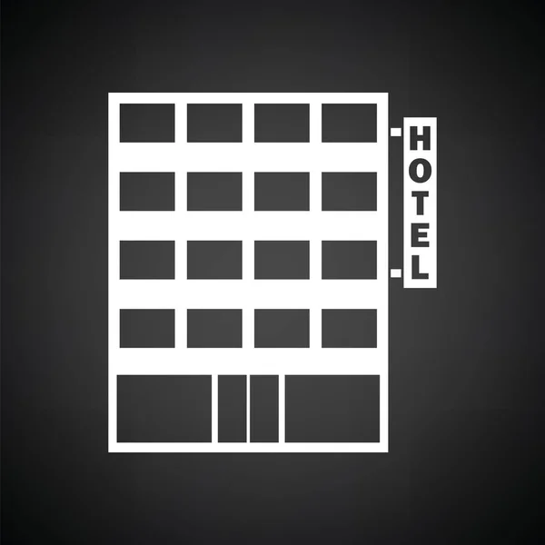 Εικονίδιο κτιρίου ξενοδοχείου — Διανυσματικό Αρχείο