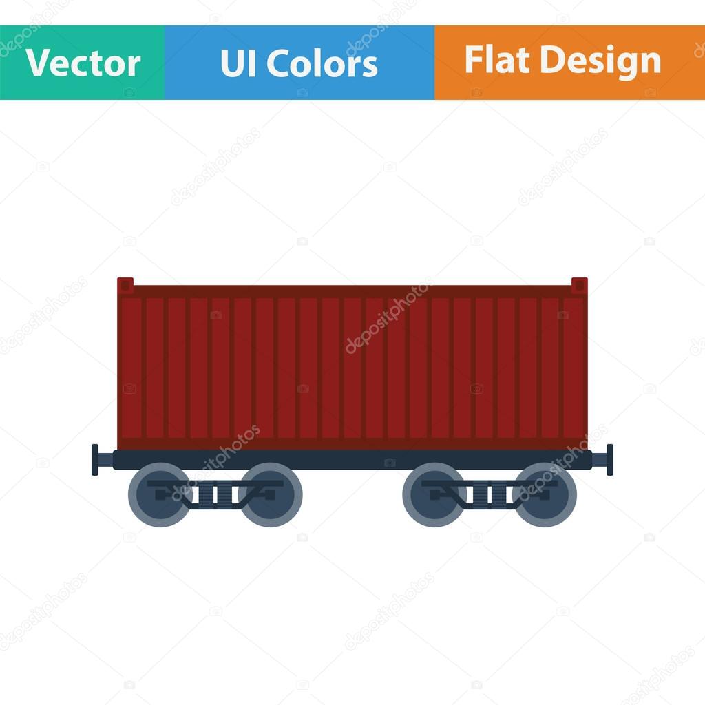 Railway cargo container icon