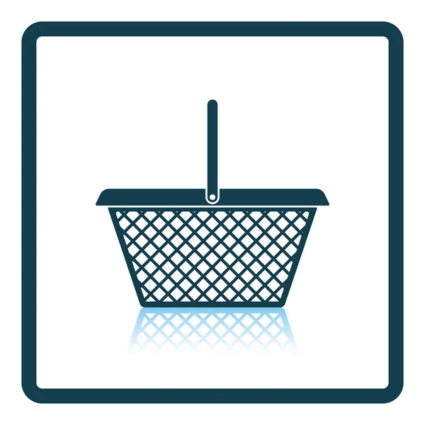 Supermercato shoping cestino icona — Vettoriale Stock