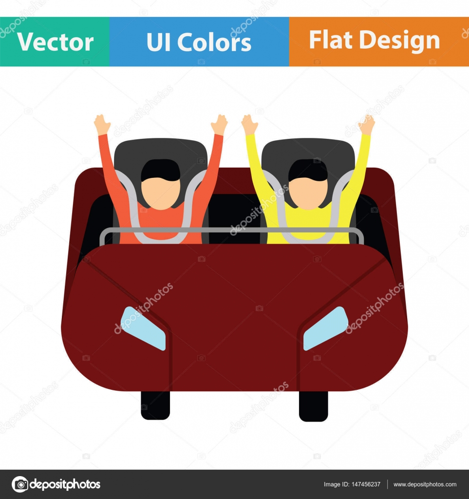 Roller coaster cart icon — Stock Vector © angelp #147456237