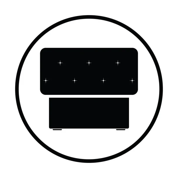 Hálószoba pouf ikon — Stock Vector