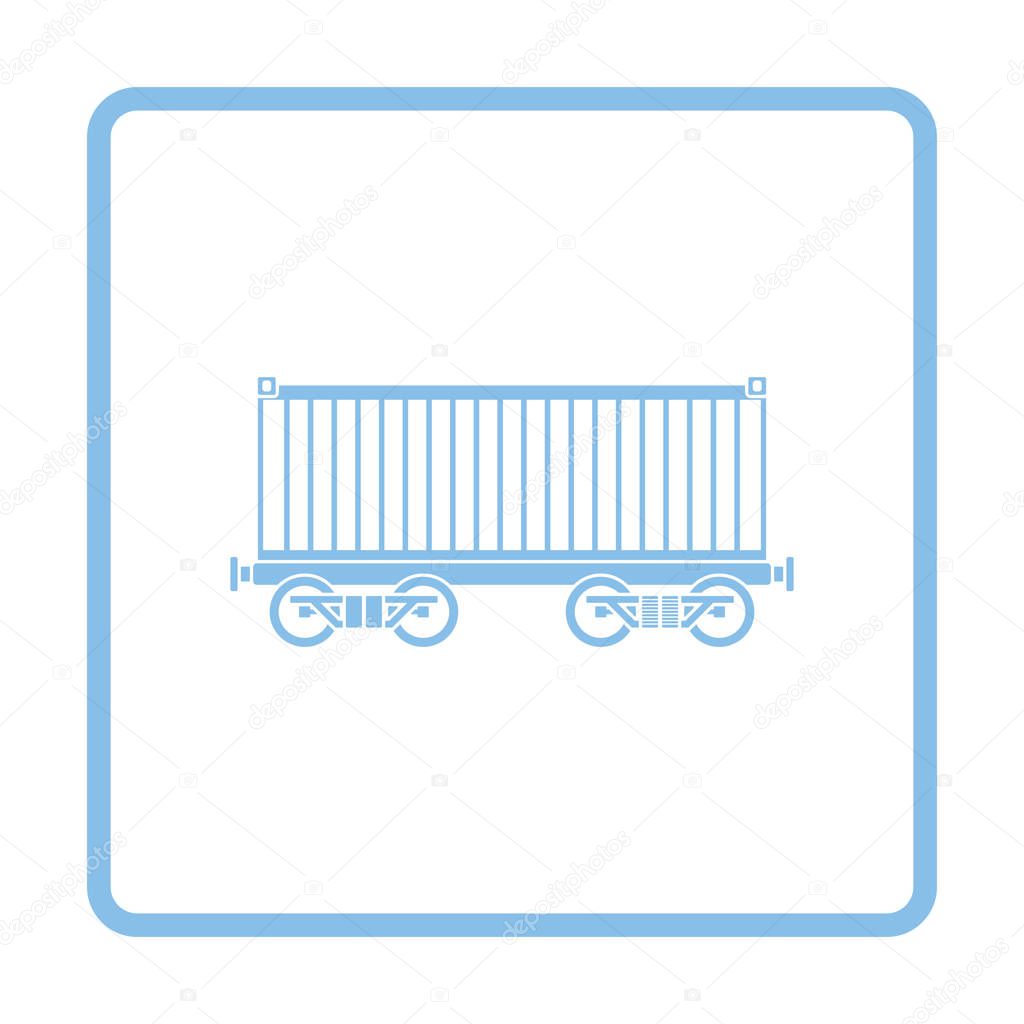 Railway cargo container icon
