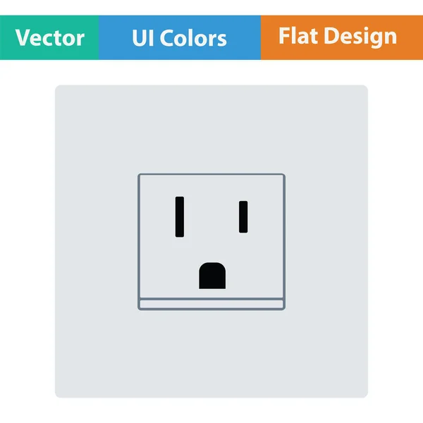 USA icône de prise électrique — Image vectorielle