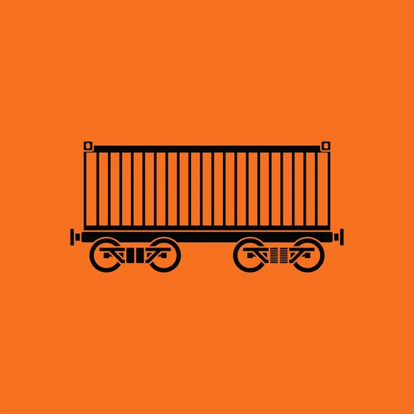 Railway cargo container icon — Stock Vector