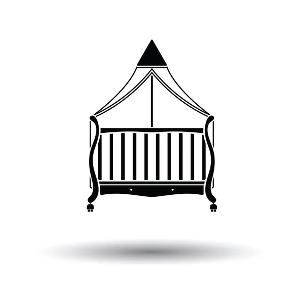 Gyerekágy rendelkező lombkorona ikon — Stock Vector