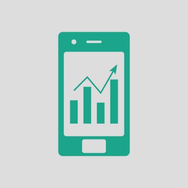 Smartphone ile analytics diyagram simgesi