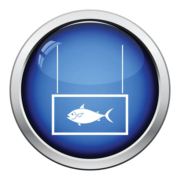 Icono del departamento del mercado de pescado — Archivo Imágenes Vectoriales