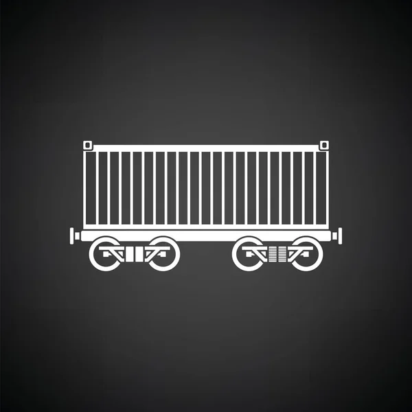 Spoorlijn cargo container pictogram — Stockvector