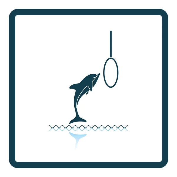 Saltar icono delfín — Archivo Imágenes Vectoriales