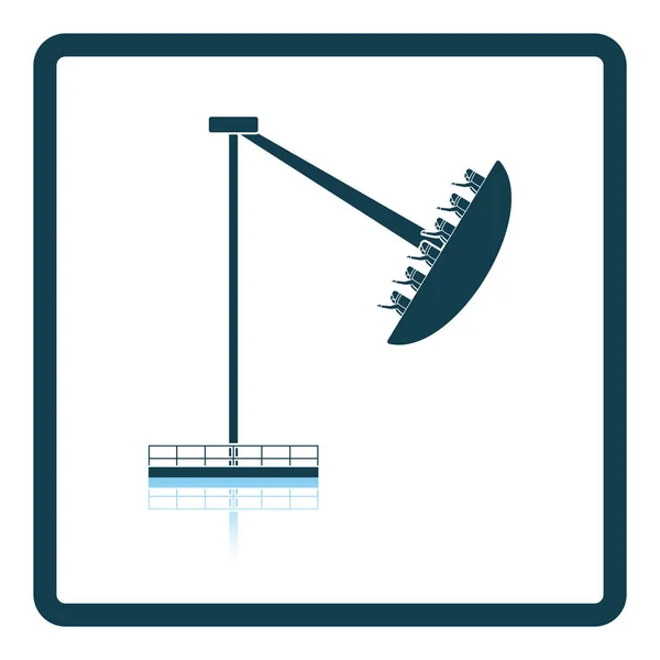 Csónak a körhinta ikon — Stock Vector
