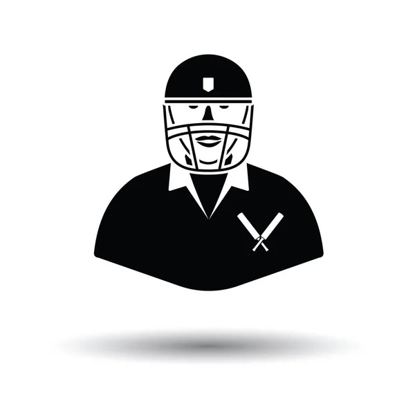 Krikett játékos ikon — Stock Vector