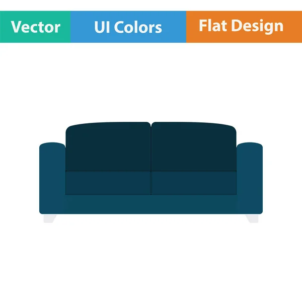 Canapé icône de bureau — Image vectorielle