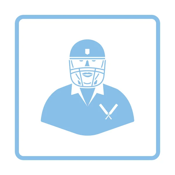 Icône joueur de cricket — Image vectorielle