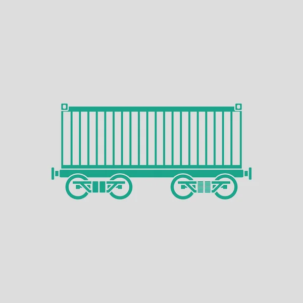 Spoorlijn cargo container pictogram — Stockvector