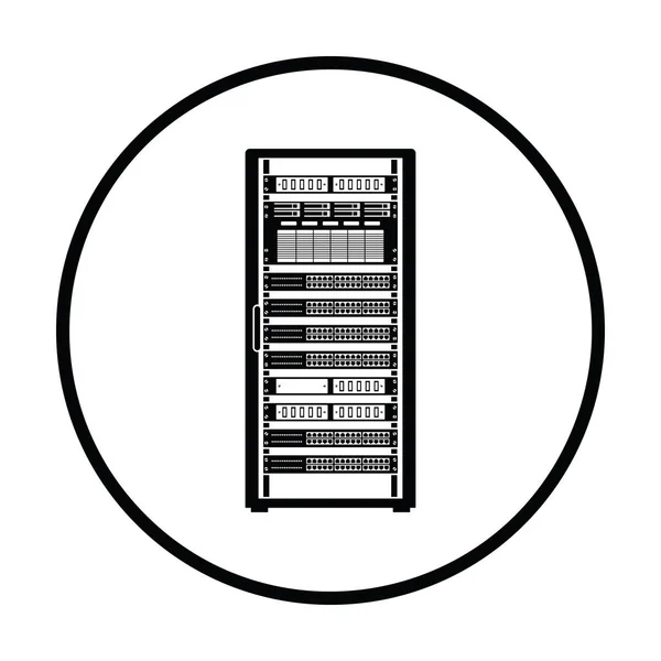 Icono de rack de servidor — Vector de stock