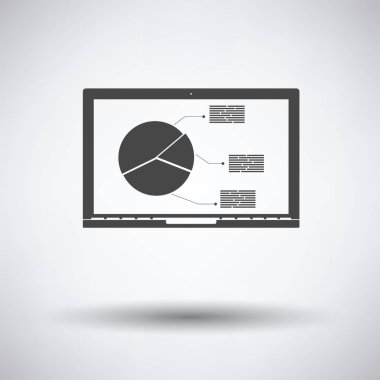 Laptop ile analytics diyagram simgesi