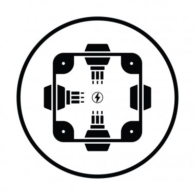 Electrical  junction box icon clipart