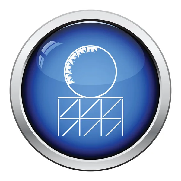 Icono de bucle de montaña rusa — Vector de stock
