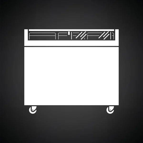 Icono del congelador móvil de supermercado — Archivo Imágenes Vectoriales