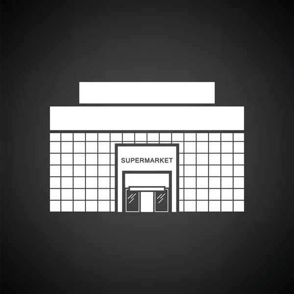 Supermarkt gebouw pictogram — Stockvector