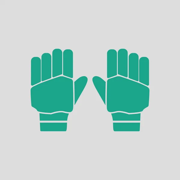 Paire de gants de cricket icône — Image vectorielle