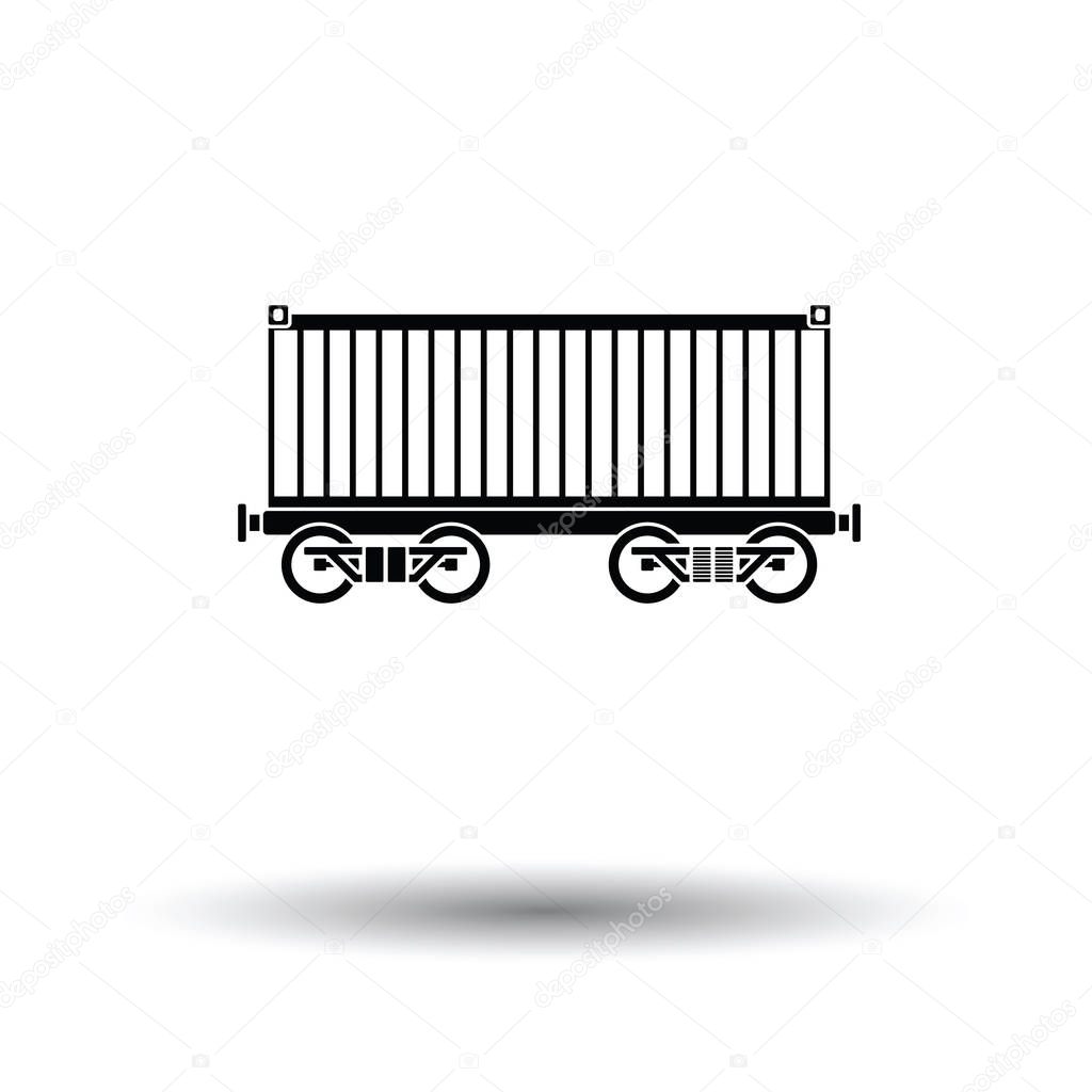 Railway cargo container icon