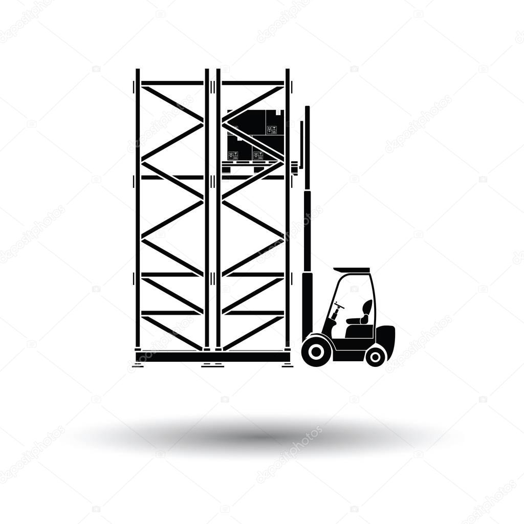 Warehouse forklift icon