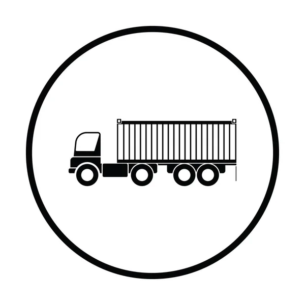 Container vrachtwagen pictogram — Stockvector