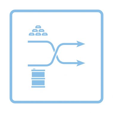 Altın ve petrol karşılaştırma grafik simgesini