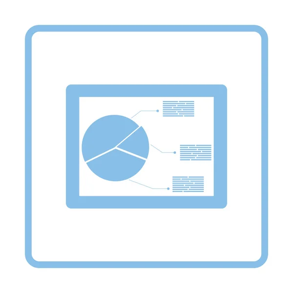 Analytics diyagram simgesi ile tablet — Stok Vektör
