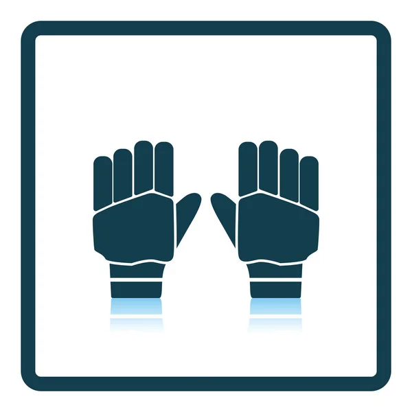 Pair of cricket gloves icon — Stock Vector