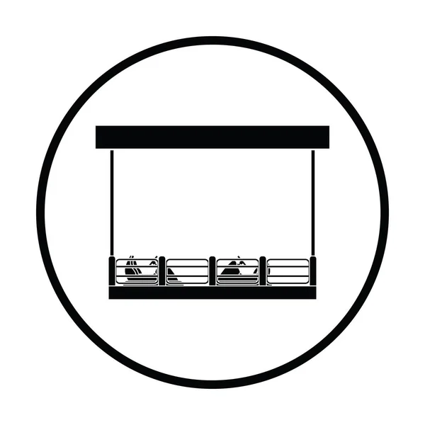 Botsauto's-pictogram — Stockvector