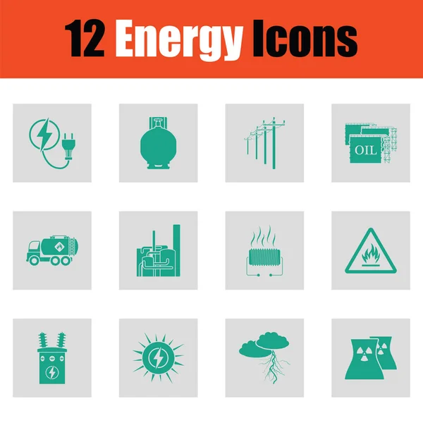 Energie pictogrammenset — Stockvector