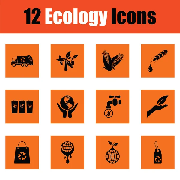 Ensemble d'icônes écologiques — Image vectorielle
