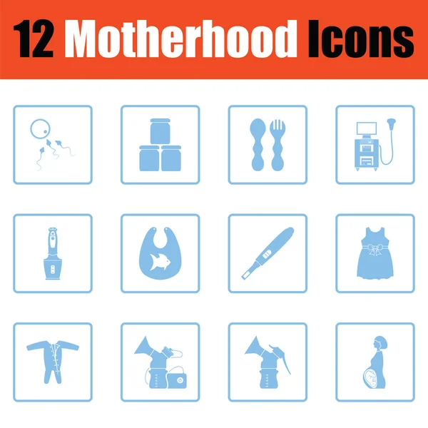 Moederschap pictogrammenset — Stockvector