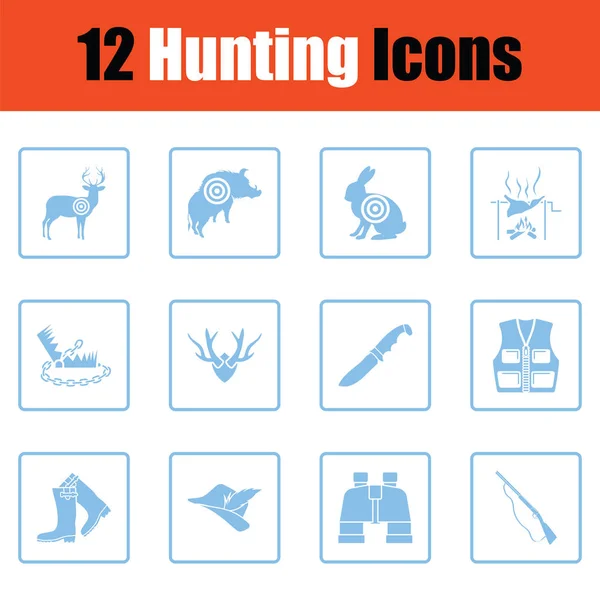 Set of hunting icons — Stock Vector