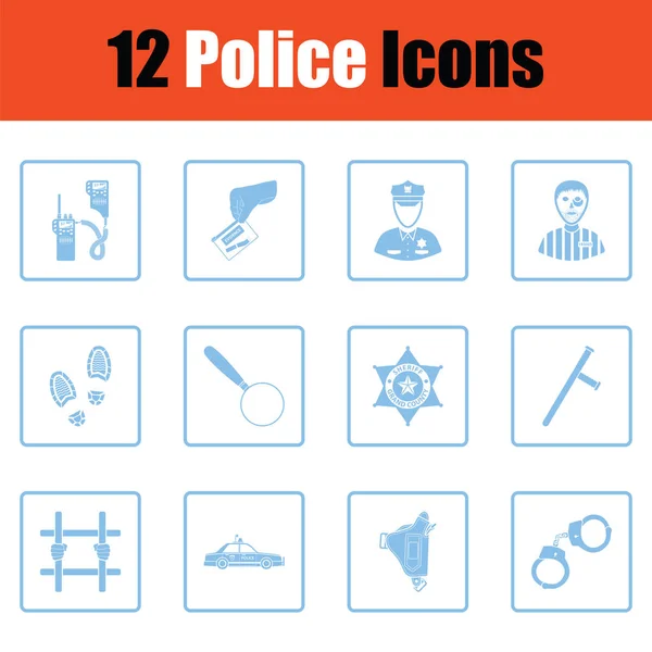 Sada ikon policejní — Stock vektor