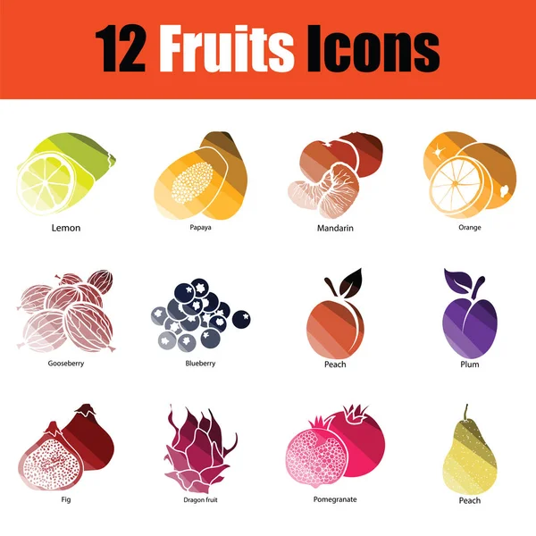 Fruit icon set — Stock Vector