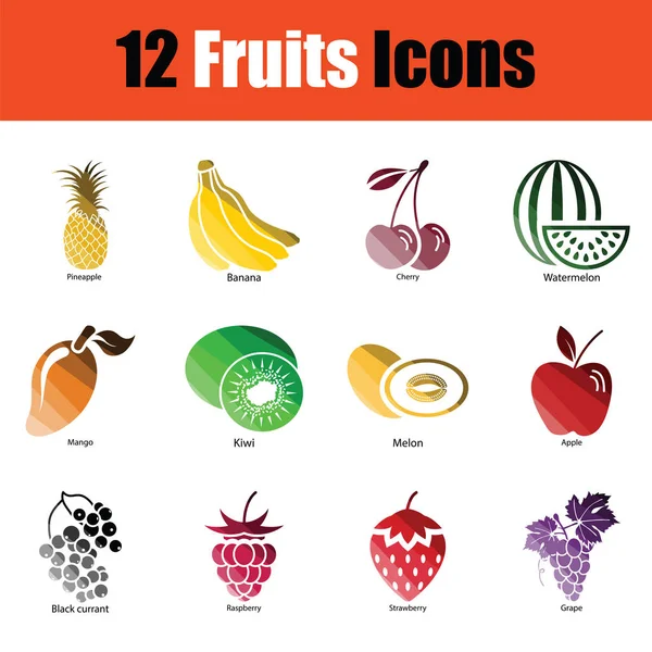 Fruit icon set — Stock Vector