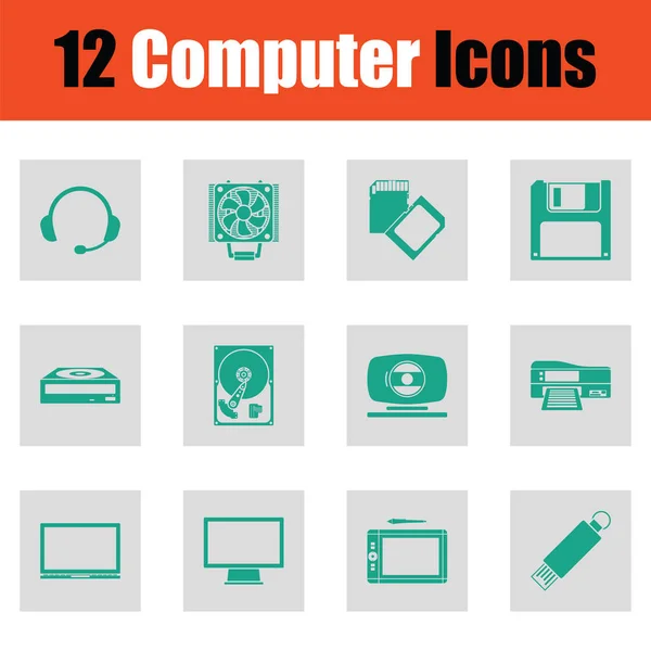 Conjunto de ícones de computador — Vetor de Stock