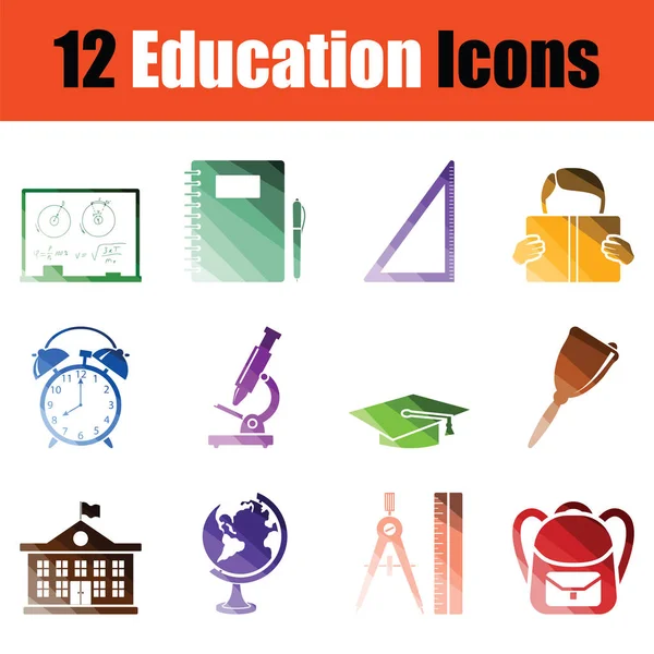 Conjunto de ícone de educação — Vetor de Stock