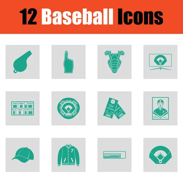 Baseballl pictogramserie — Stockvector