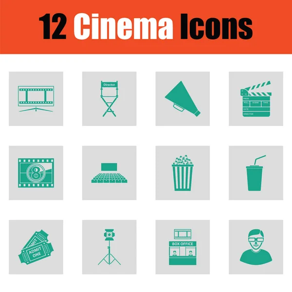 Set van cinema-iconen — Stockvector