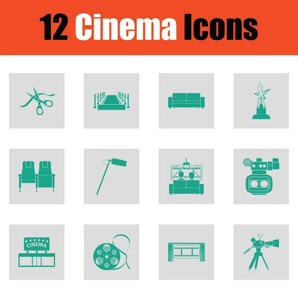 Conjunto de iconos de cine — Archivo Imágenes Vectoriales