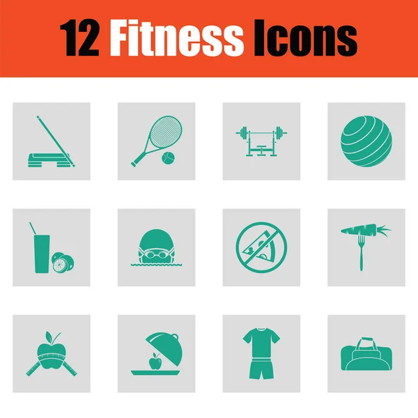 Conjunto de iconos fitness — Vector de stock