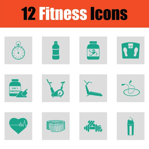 Conjunto de iconos fitness — Vector de stock
