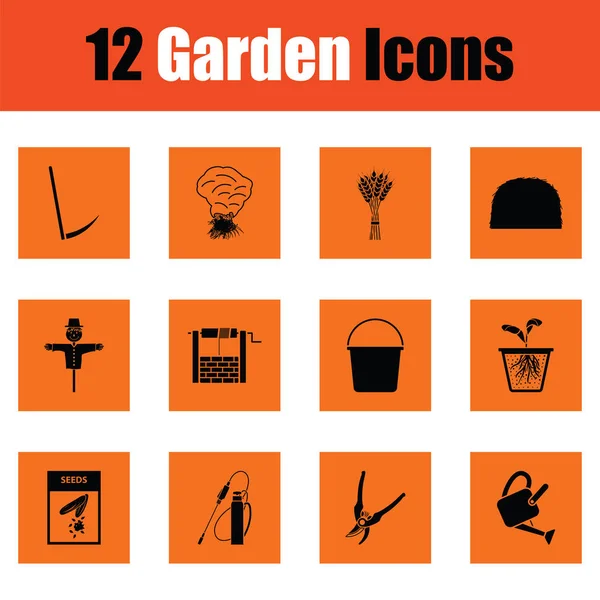 Av trädgårdsarbete ikoner — Stock vektor