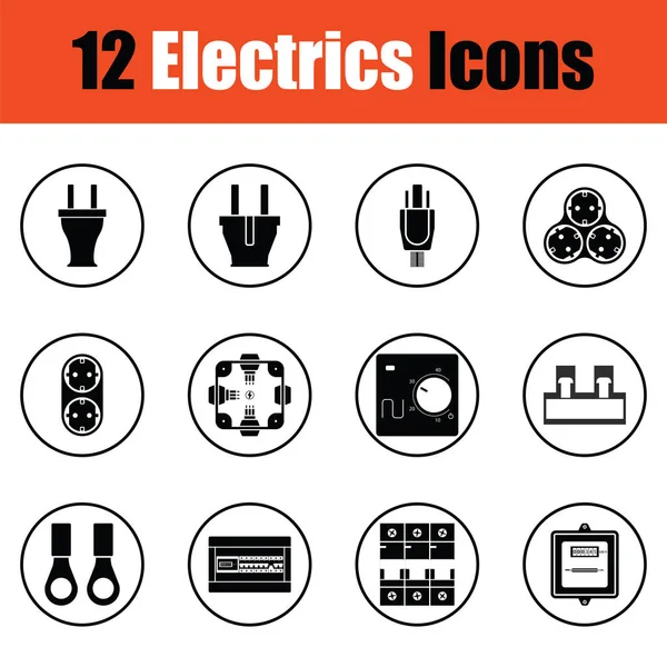 Conjunto de iconos eléctricos — Vector de stock