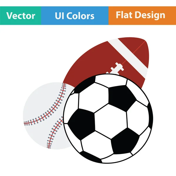 Ikona sportowa piłki — Wektor stockowy